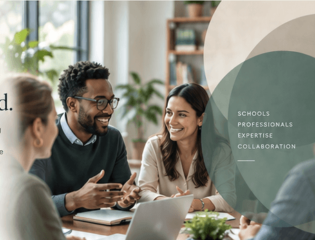 Education professionals collaborating around a table